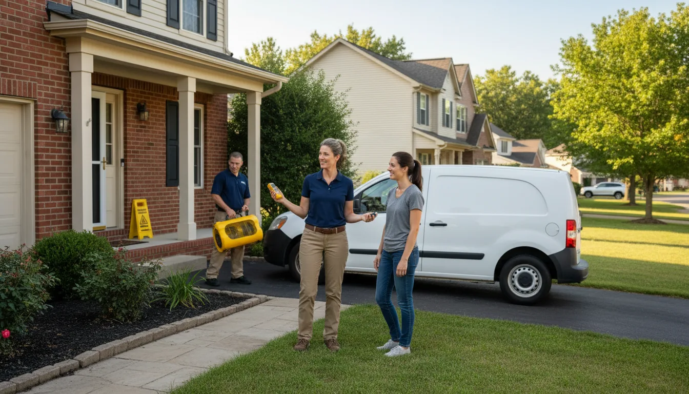 Residential water damage restoration in Cypress, IL